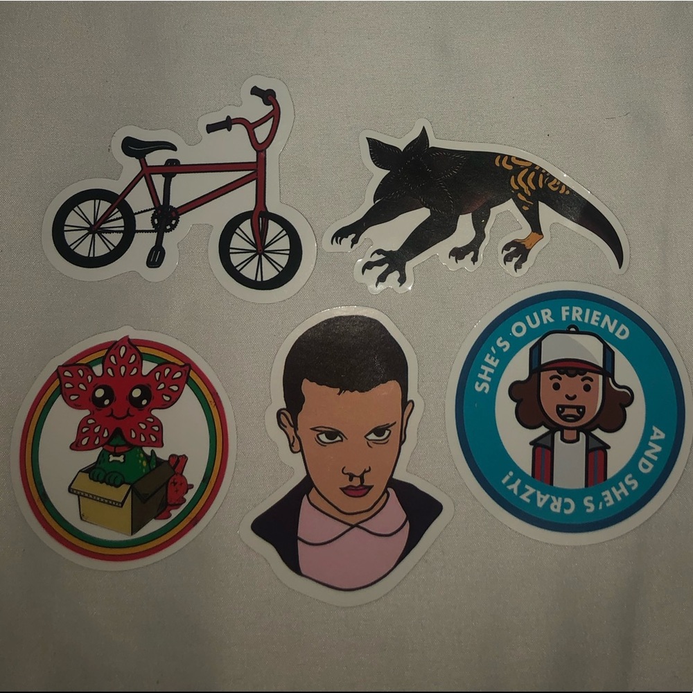 5 pc Stranger Things stickers